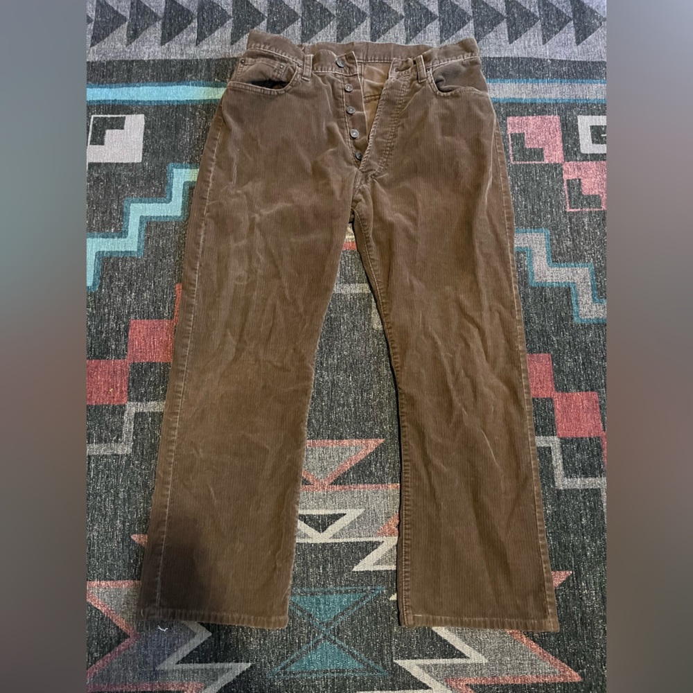 Denime Authentic Brown Corduroy Men’s Pants 32x26 Made in Japan